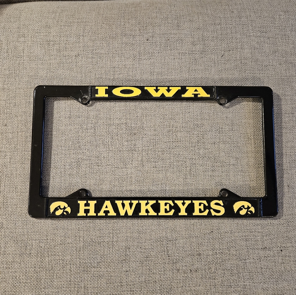 Iowa Hawkeye Car License Plate Frame | Metal